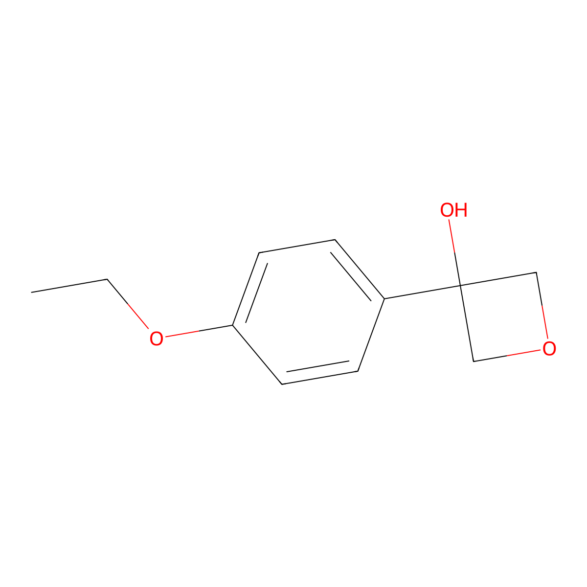 3-(4-Ethoxyphenyl)-3-oxetanol molecular structure, CAS 1517040-67-3