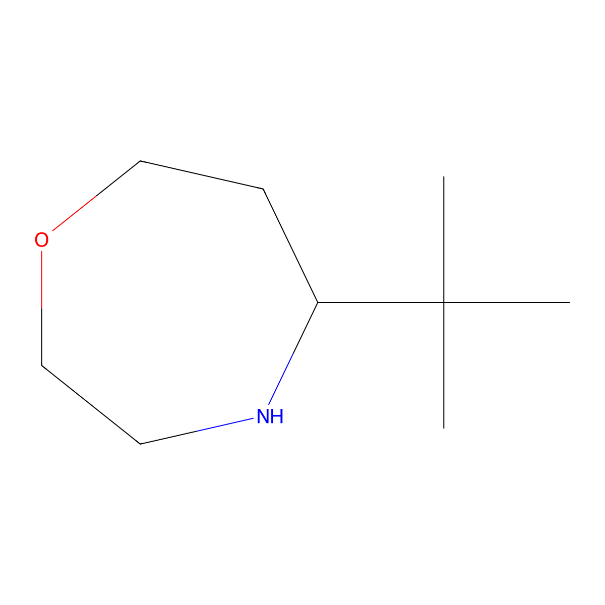 5-Tert-butyl-1,4-oxazepane molecular structure, CAS 1517042-82-8