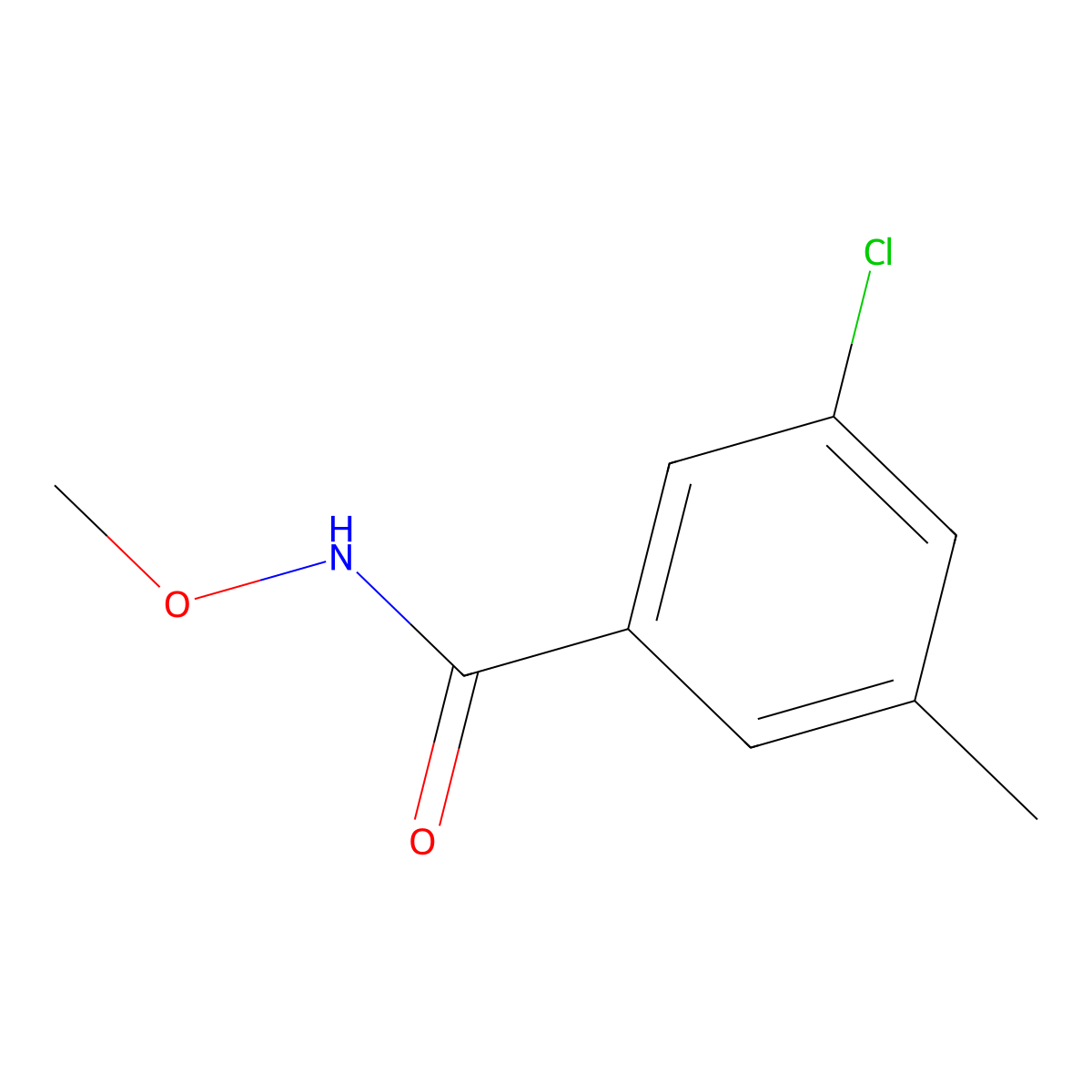 3-chloro-N-methoxy-5-methylbenzamide molecular structure, CAS 1517047-02-7