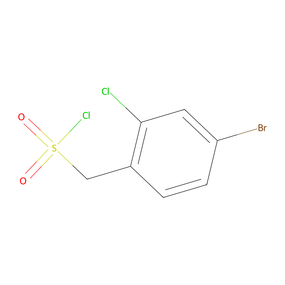 (4-Bromo-2-chlorophenyl)methanesulfonyl chloride molecular structure, CAS 1517051-26-1
