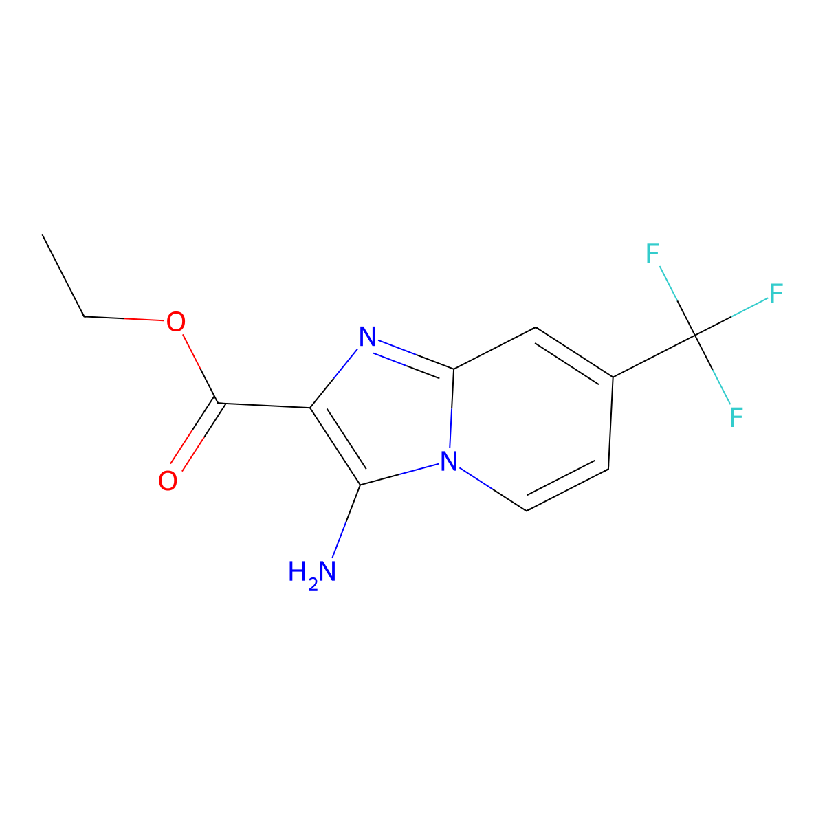 Ethyl 3-amino-7-(trifluoromethyl)imidazo[1,2-a]pyridine-2-carboxylate molecular structure, CAS 1517056-72-2