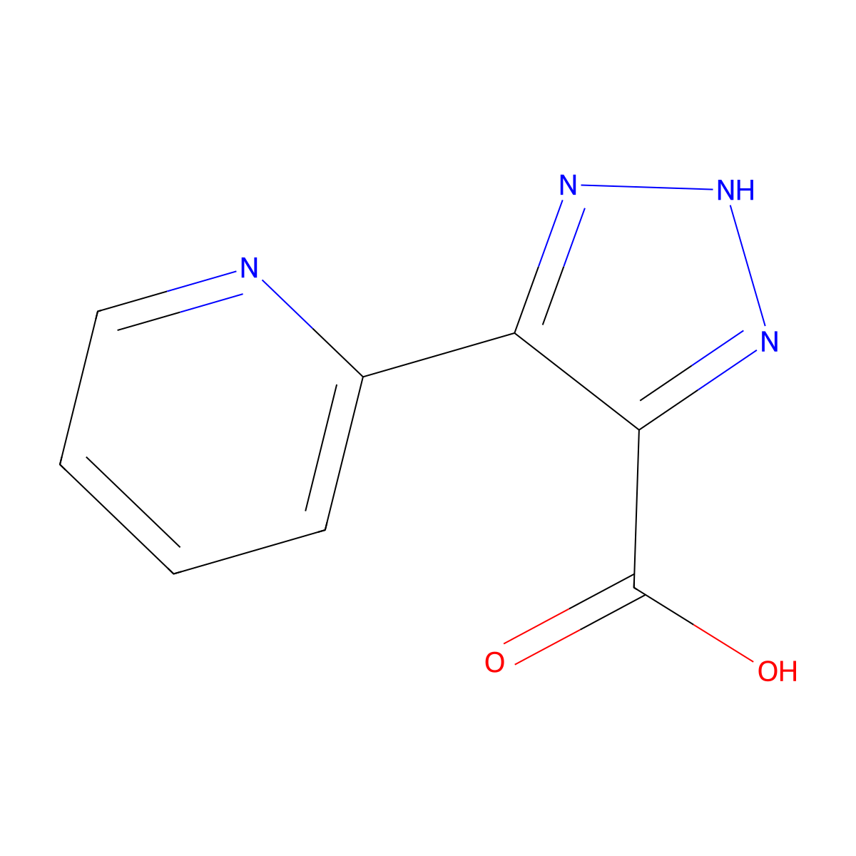 4-(pyridin-2-yl)-1H-1,2,3-triazole-5-carboxylic acid molecular structure, CAS 1517060-17-1