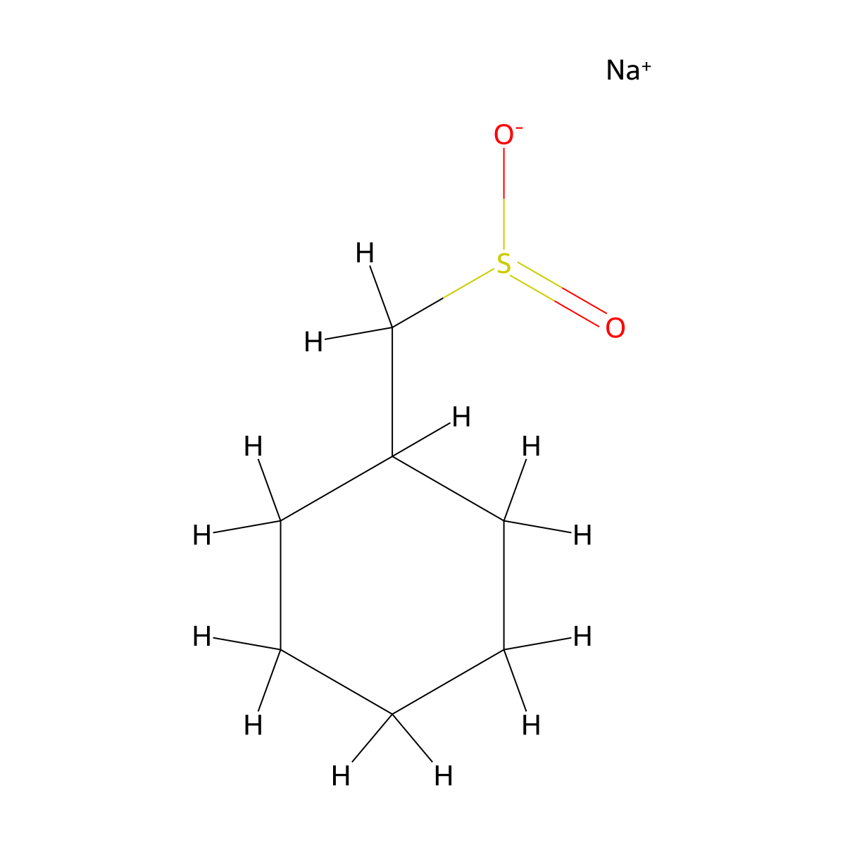 Sodium cyclohexylmethanesulfinate molecular structure, CAS 1517068-08-4