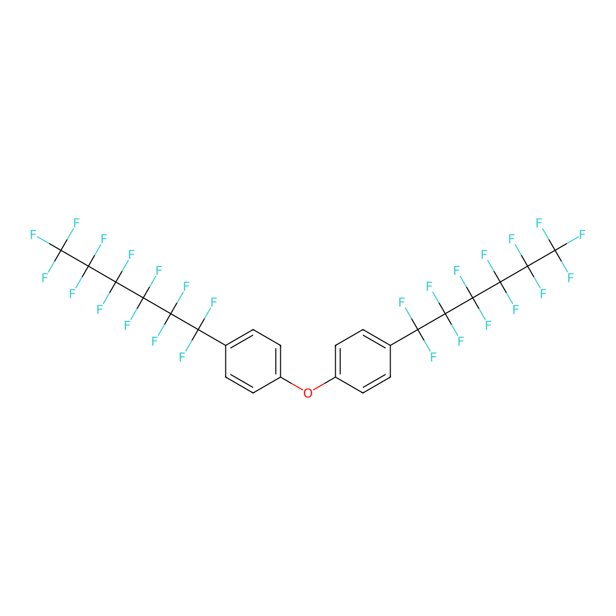 1,1'-Oxybis[4-(tridecafluorohexyl)benzene] molecular structure, CAS 151707-03-8