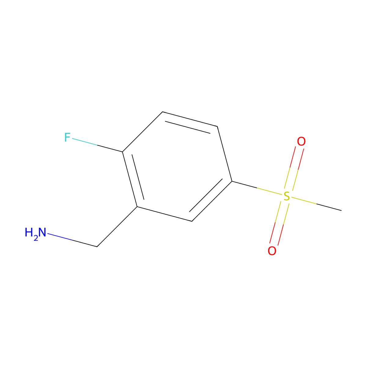 (2-Fluoro-5-methanesulfonylphenyl)methanamine molecular structure, CAS 1517089-68-7