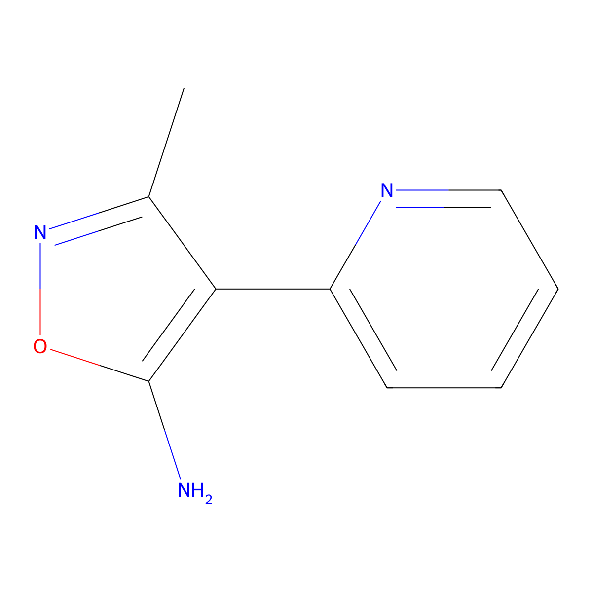 3-Methyl-4-(pyridin-2-YL)-1,2-oxazol-5-amine molecular structure, CAS 1517090-18-4