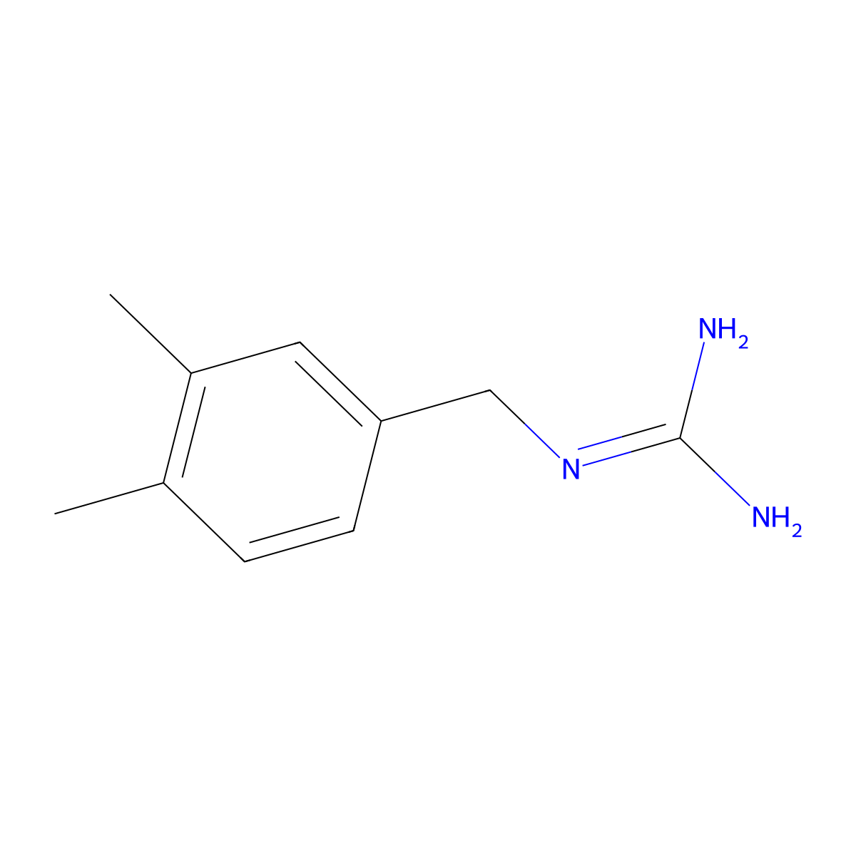N-(3,4-dimethylbenzyl)guanidine molecular structure, CAS 1517094-26-6