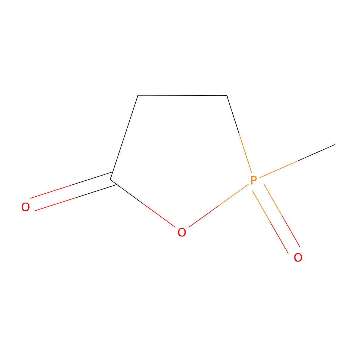 2-Methyl-2,5-dioxo-1,2-oxaphospholane molecular structure, CAS 15171-48-9