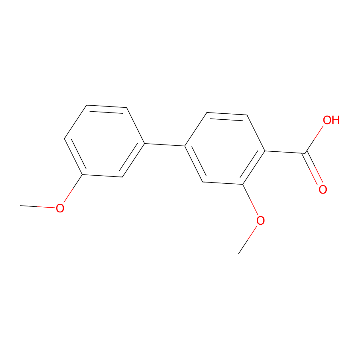 2-Methoxy-4-(3-methoxyphenyl)benzoic acid molecular structure, CAS 15171-95-6