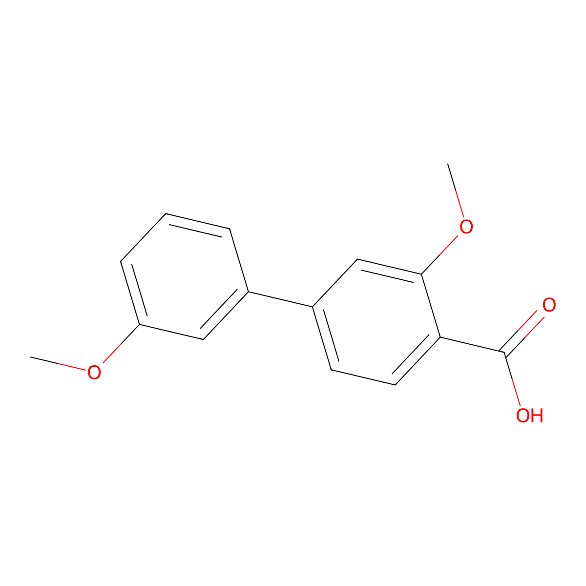2-Methoxy-4-(3-methoxyphenyl)benzoic acid molecular structure, CAS 15171-95-6