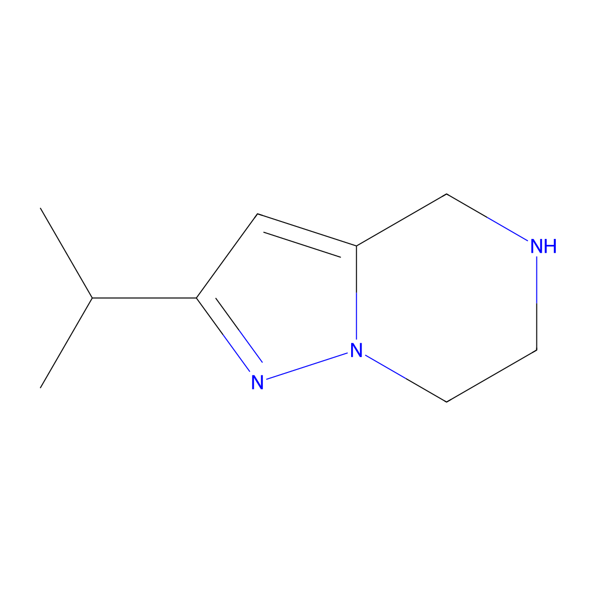 2-(propan-2-yl)-4H,5H,6H,7H-pyrazolo[1,5-a]pyrazine molecular structure, CAS 1517102-48-5