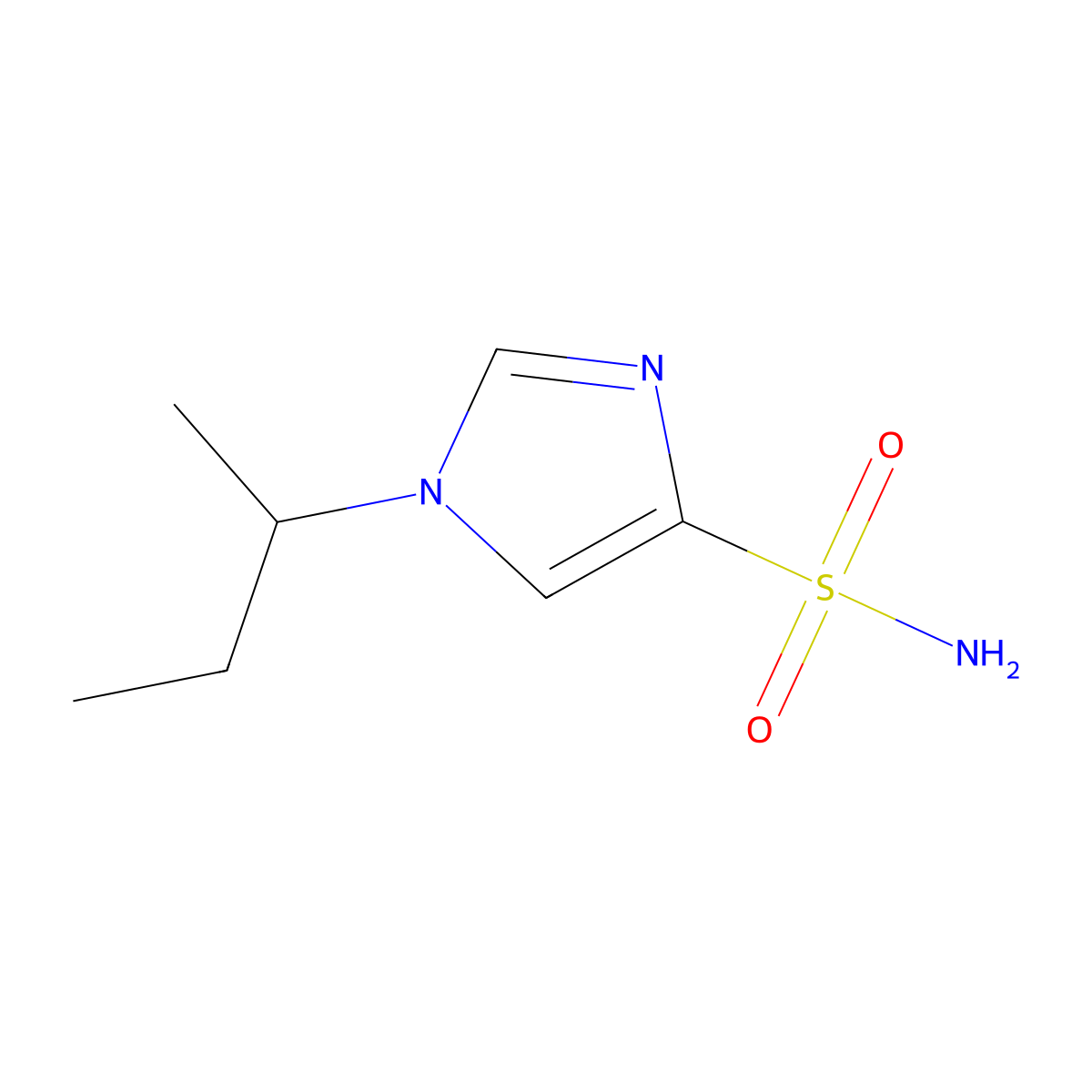 1-(butan-2-yl)-1H-imidazole-4-sulfonamide molecular structure, CAS 1517103-50-2