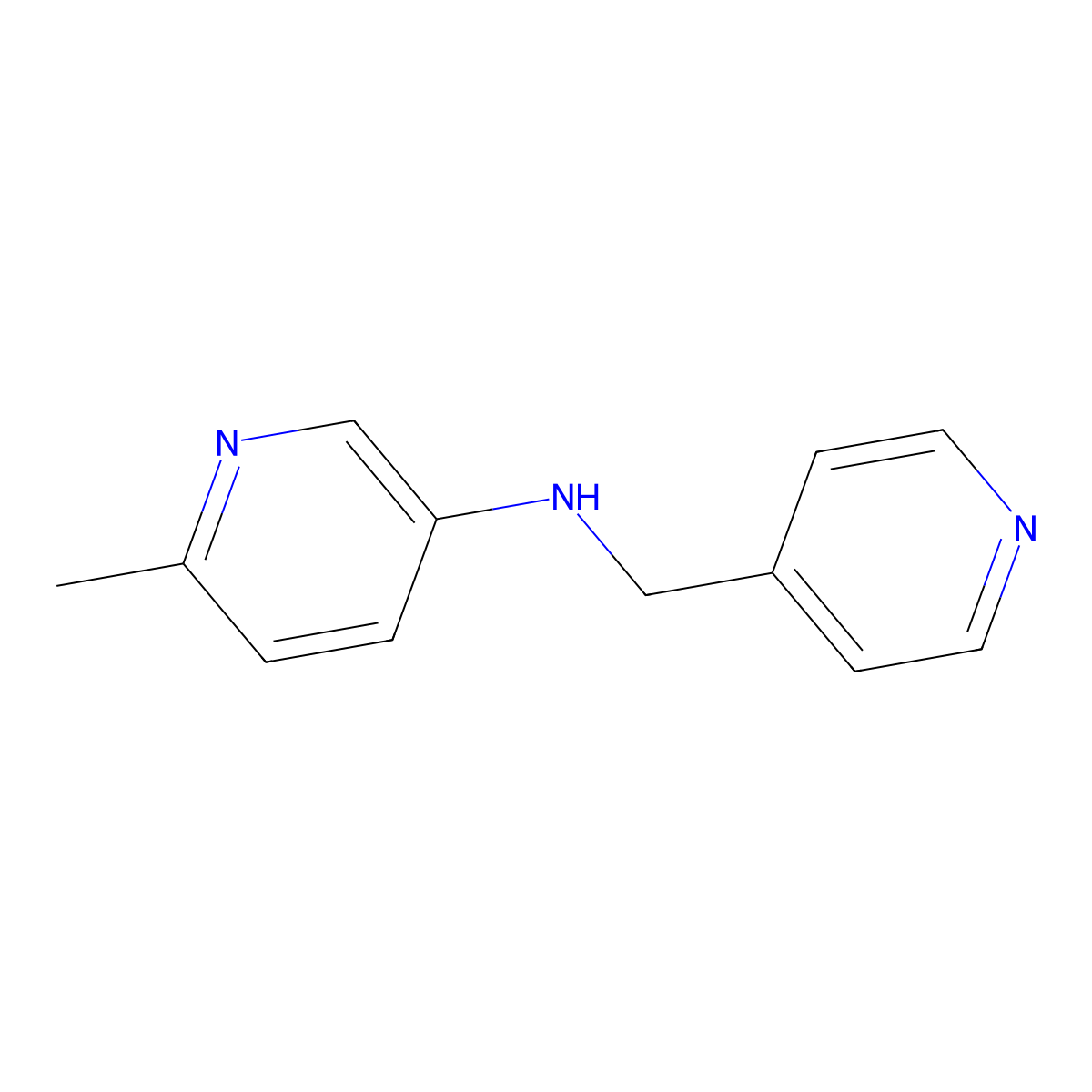 6-methyl-N-[(pyridin-4-yl)methyl]pyridin-3-amine molecular structure, CAS 1517114-02-1