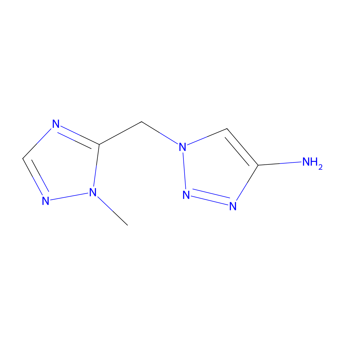 1-[(1-methyl-1H-1,2,4-triazol-5-yl)methyl]-1H-1,2,3-triazol-4-amine molecular structure, CAS 1517117-19-9