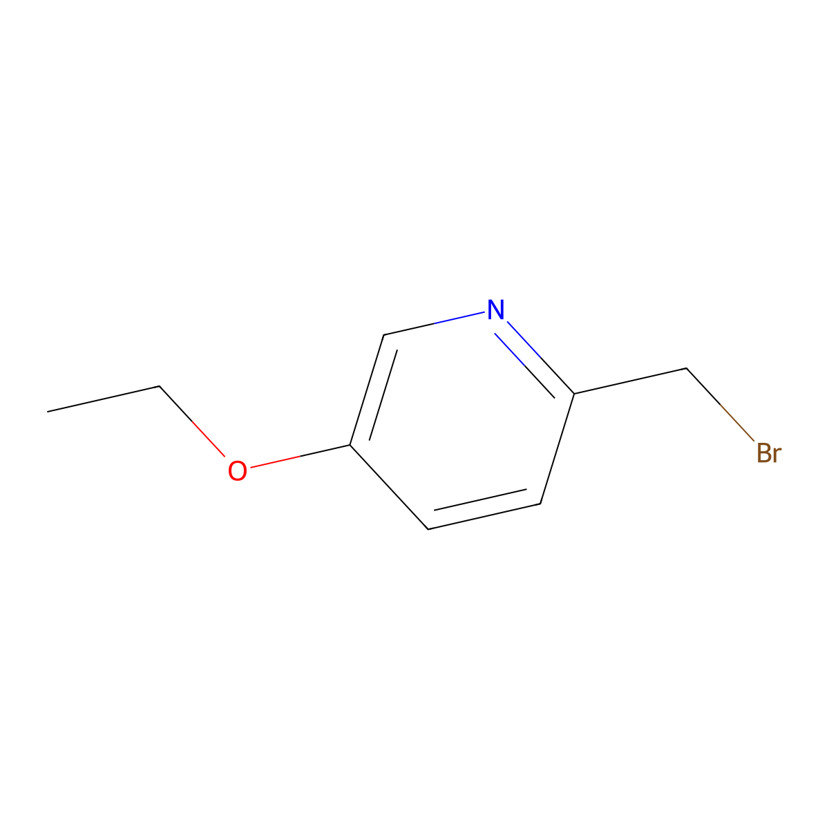 2-(Bromomethyl)-5-ethoxypyridine molecular structure, CAS 1517125-00-6