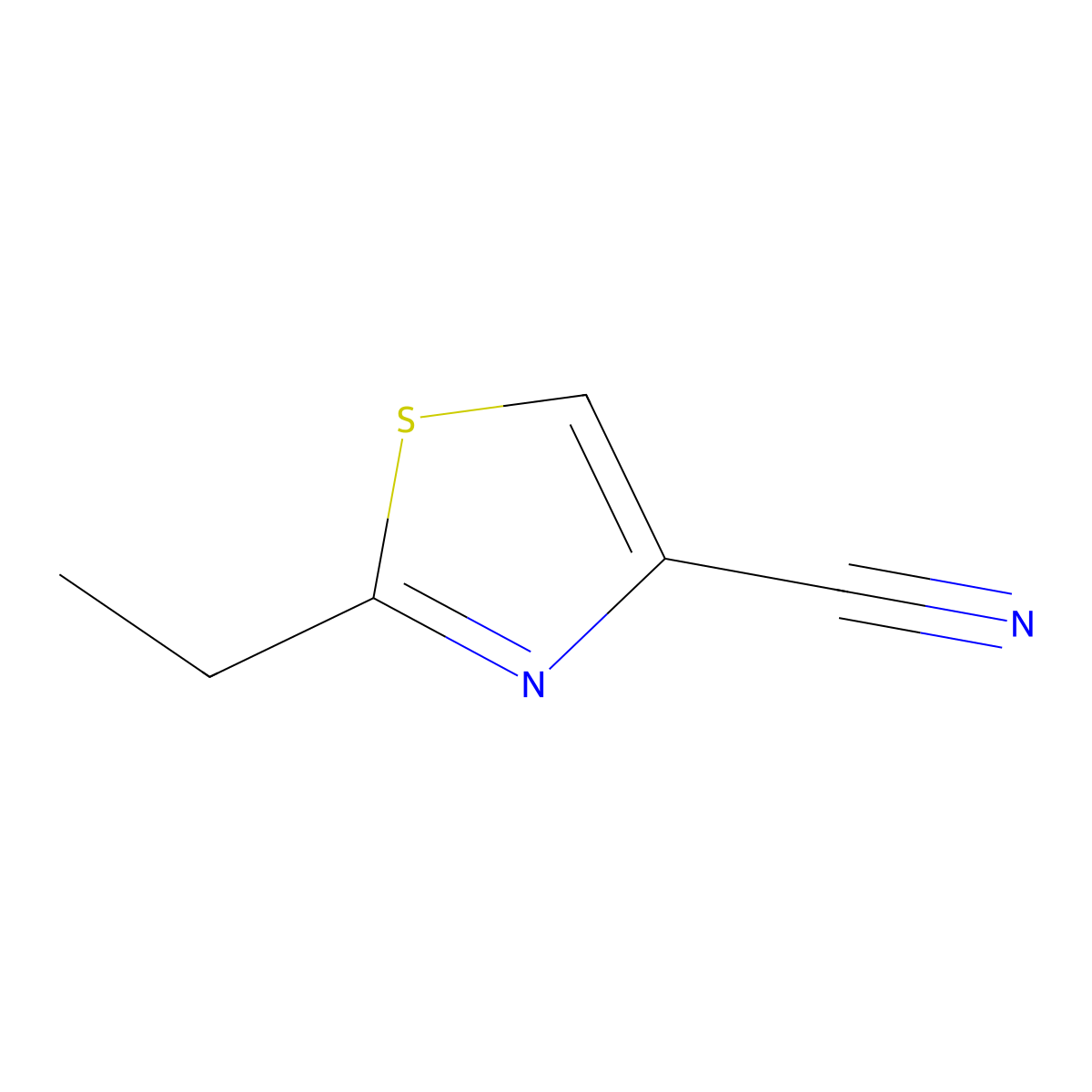 2-Ethyl-1,3-thiazole-4-carbonitrile molecular structure, CAS 1517132-33-0