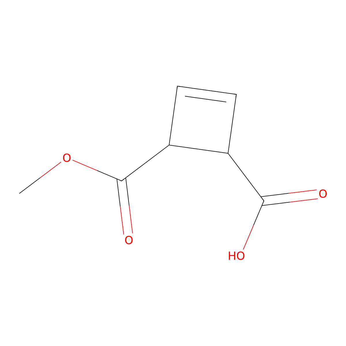 (1S,4R)-4-(Methoxycarbonyl)cyclobut-2-enecarboxylic acid molecular structure, CAS 151715-95-6