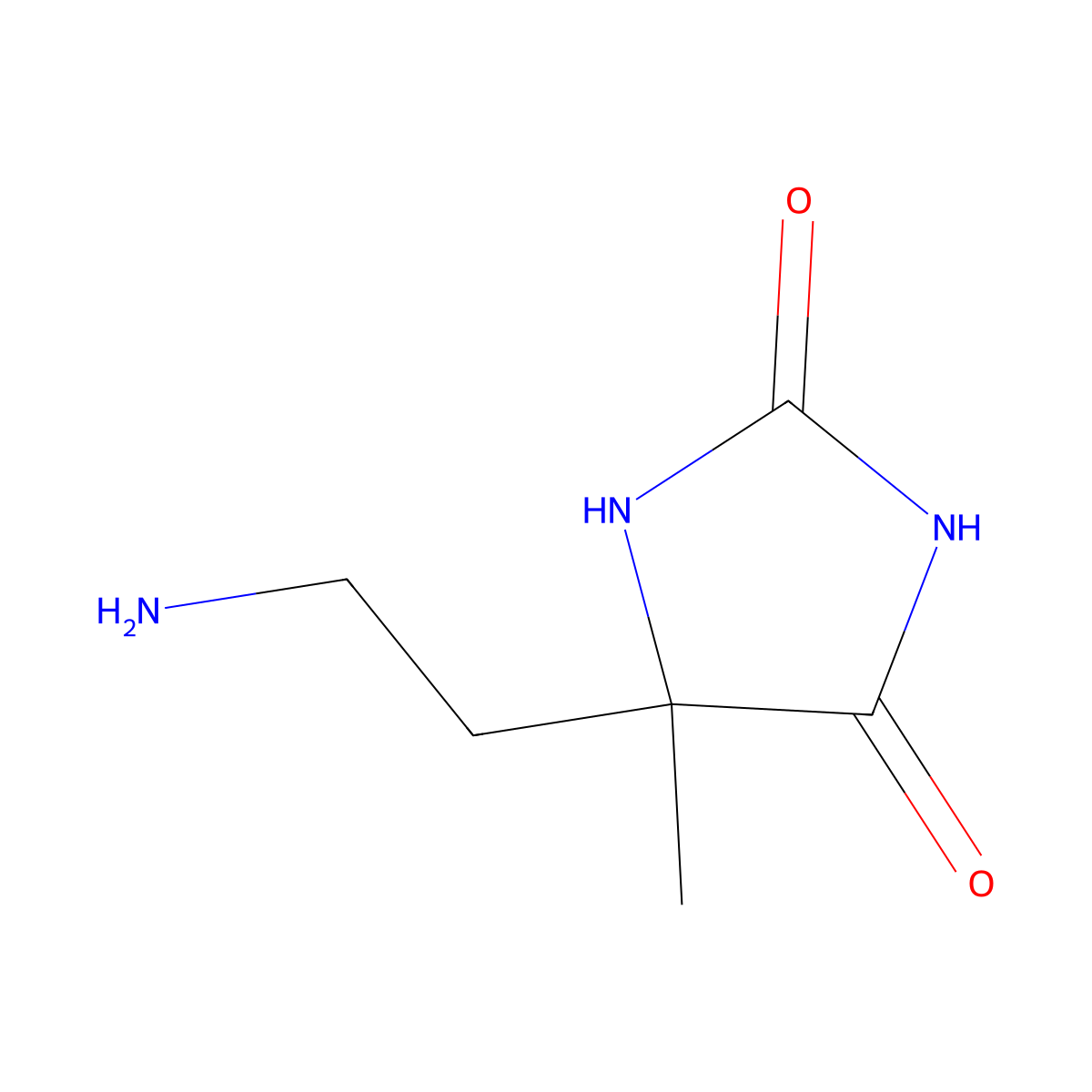 5-(2-Aminoethyl)-5-methylimidazolidine-2,4-dione molecular structure, CAS 1517154-31-2