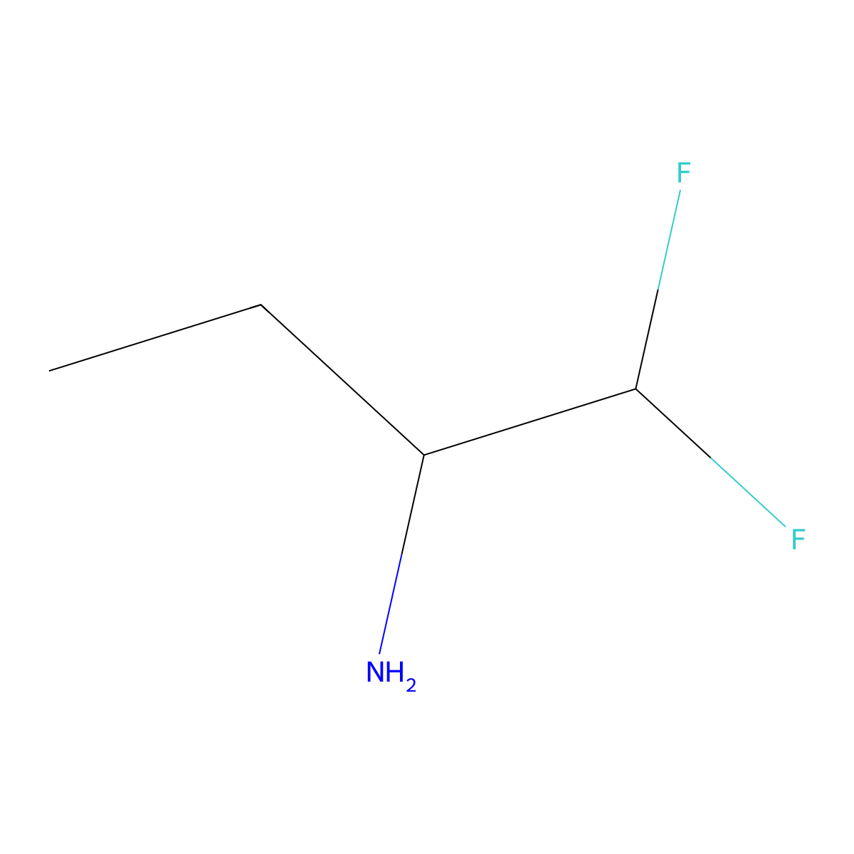 1,1-Difluorobutan-2-amine molecular structure, CAS 1517159-00-0