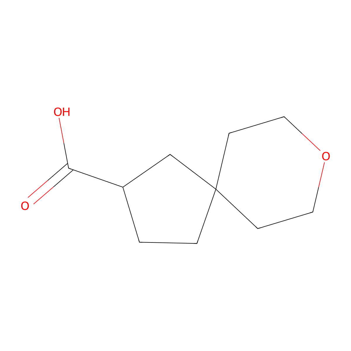 8-Oxaspiro[4.5]decane-2-carboxylic acid molecular structure, CAS 1517163-18-6