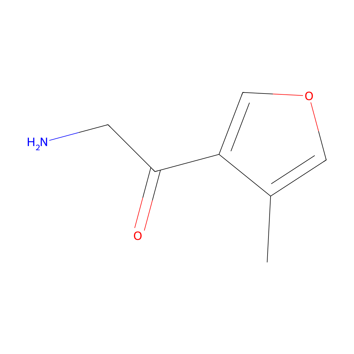 2-Amino-1-(4-methylfuran-3-yl)ethan-1-one molecular structure, CAS 1517164-74-7