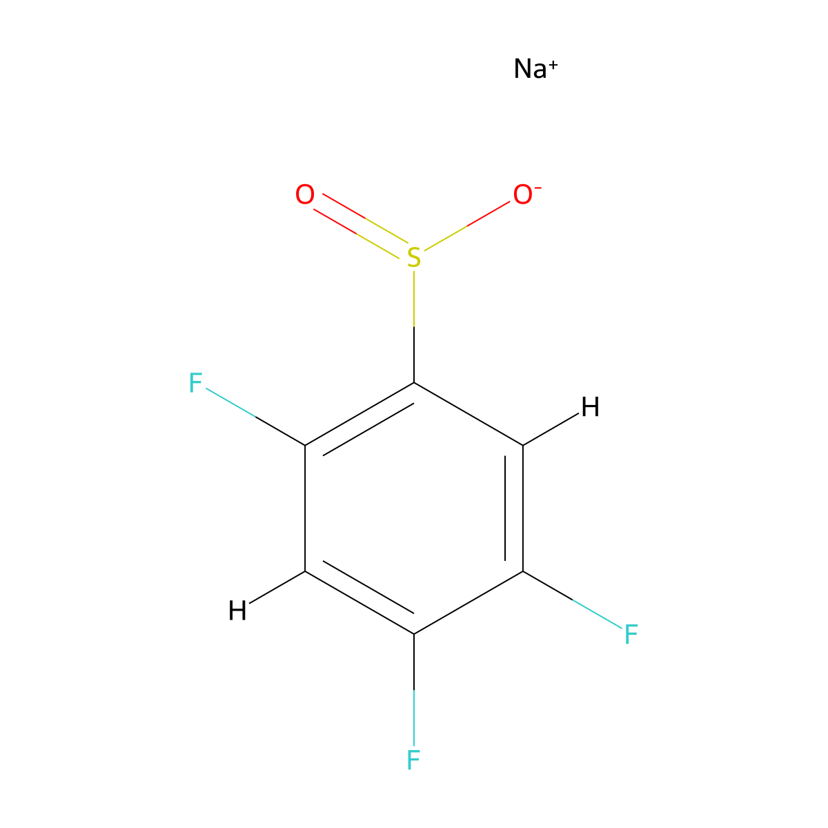 Sodium 2,4,5-trifluorobenzene-1-sulfinate molecular structure, CAS 1517174-34-3
