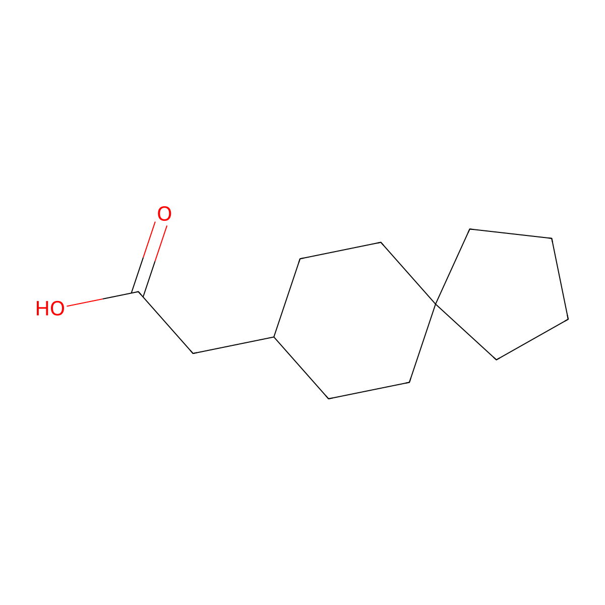 2-(Spiro(4.5)decan-8-yl)acetic acid molecular structure, CAS 1517177-38-6