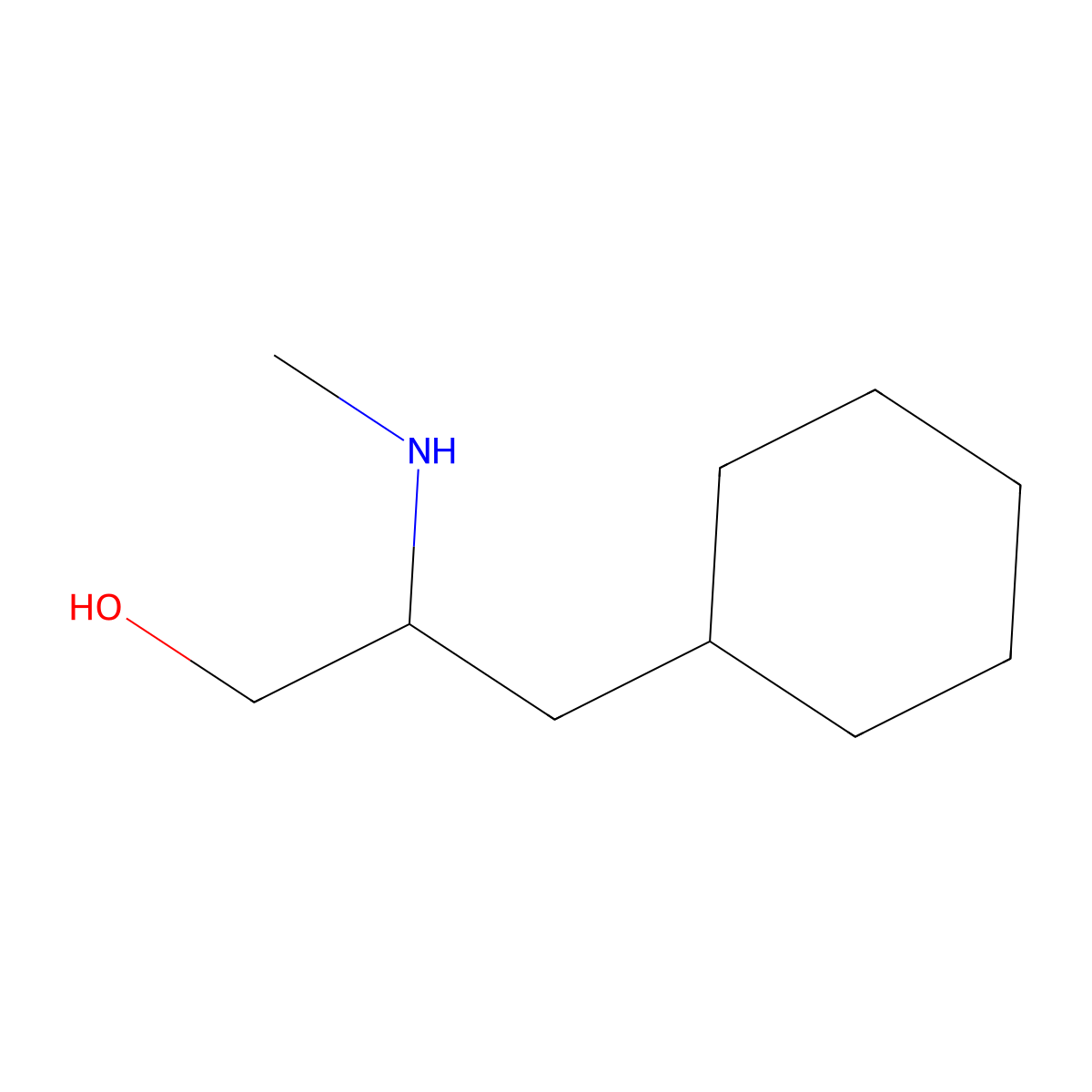 3-Cyclohexyl-2-(methylamino)propan-1-ol molecular structure, CAS 1517177-39-7