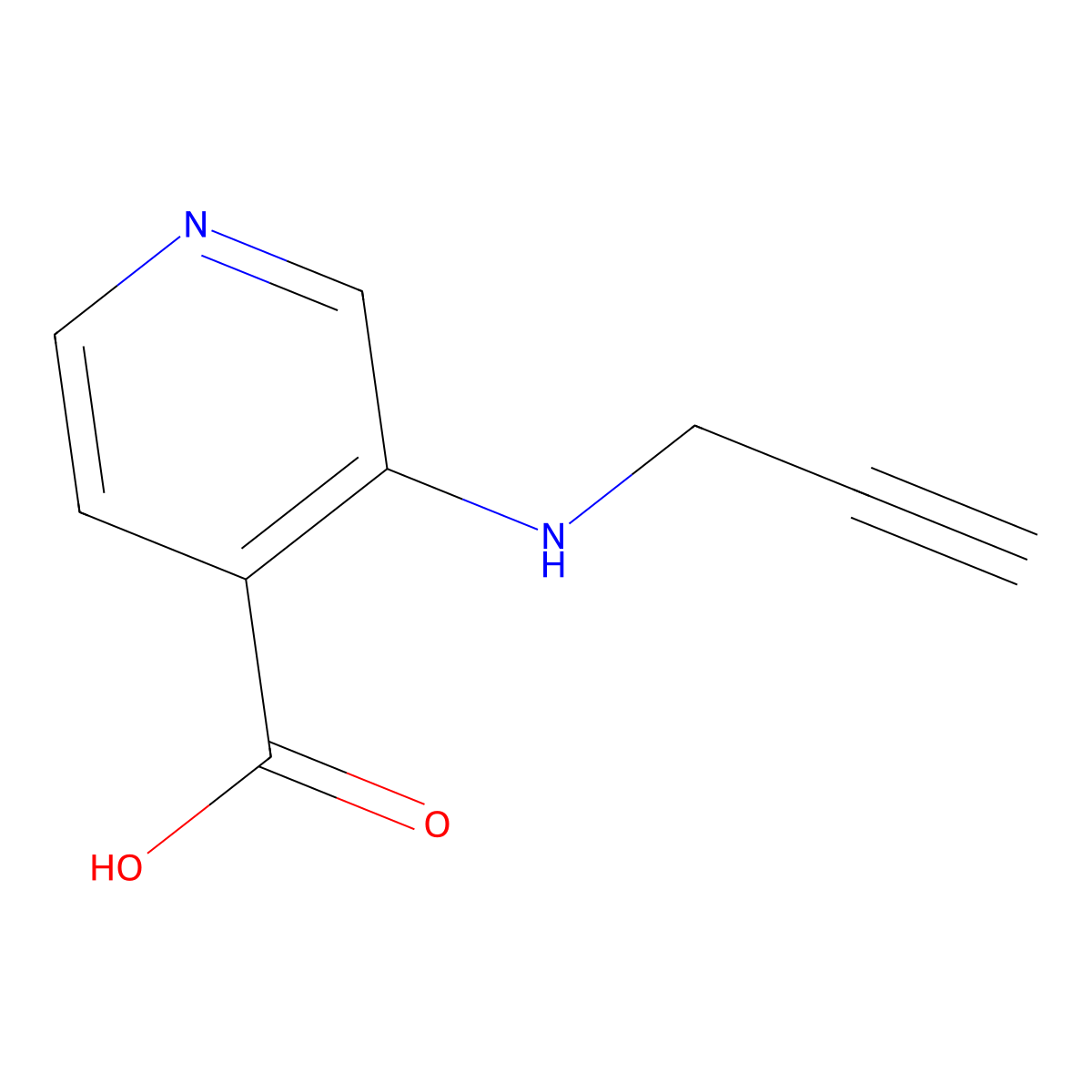 3-[(Prop-2-yn-1-yl)amino]pyridine-4-carboxylic acid molecular structure, CAS 1517192-81-2