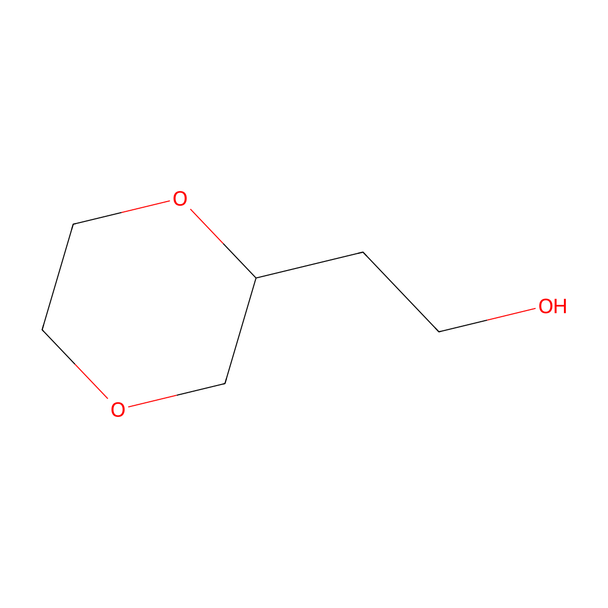 2-(1,4-Dioxan-2-yl)ethanol molecular structure, CAS 151720-04-6
