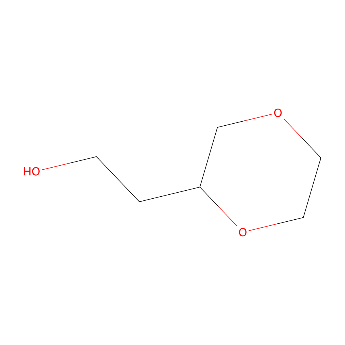2-(1,4-Dioxan-2-yl)ethanol molecular structure, CAS 151720-04-6