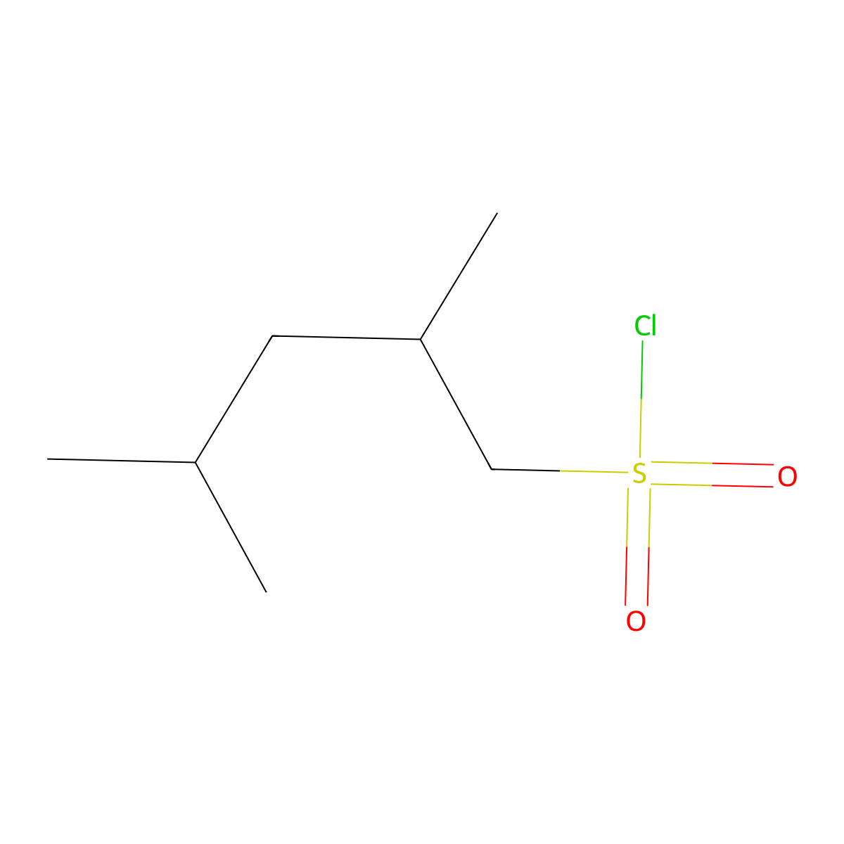 2,4-Dimethylpentane-1-sulfonyl chloride molecular structure, CAS 1517201-15-8