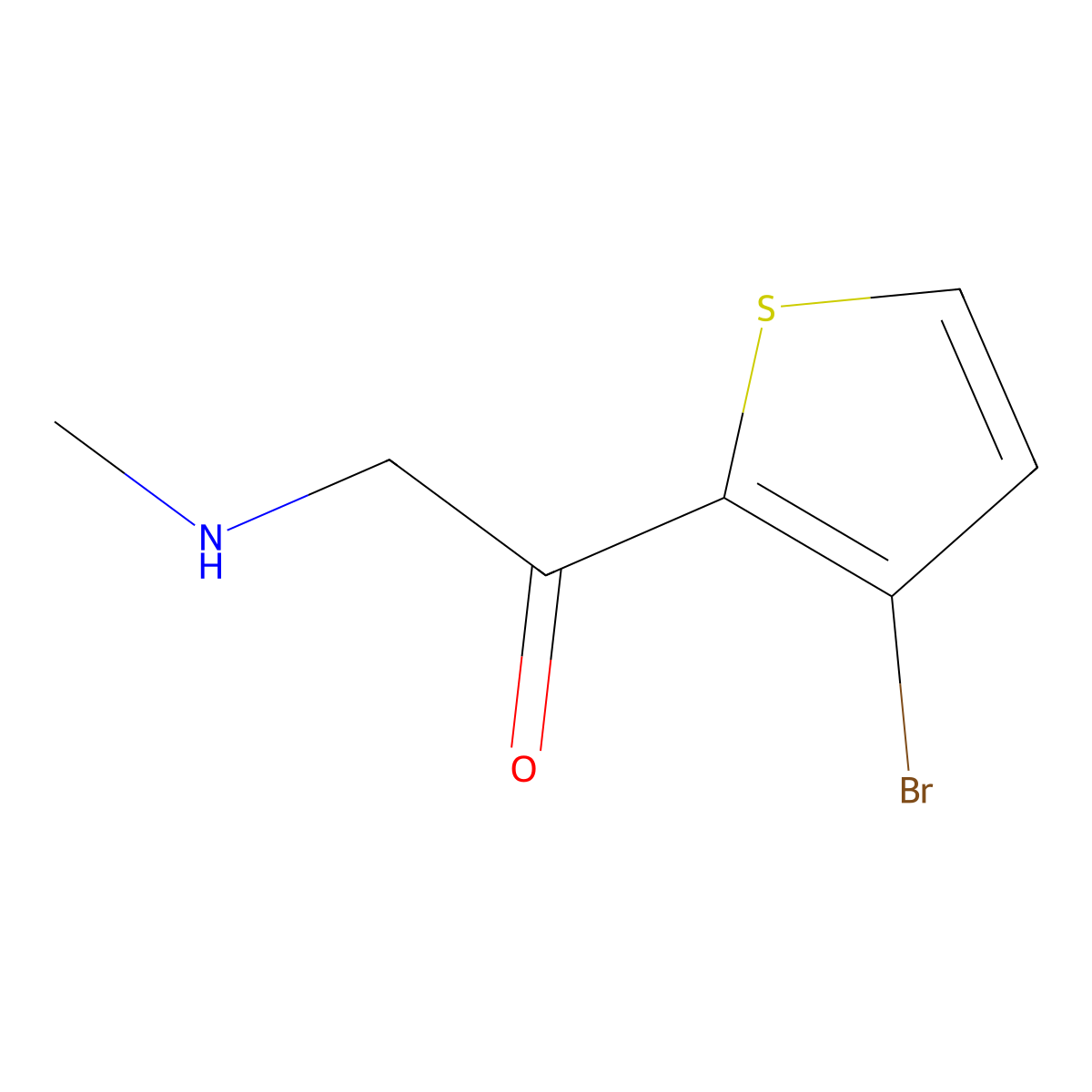 1-(3-Bromothiophen-2-yl)-2-(methylamino)ethan-1-one molecular structure, CAS 1517202-89-9