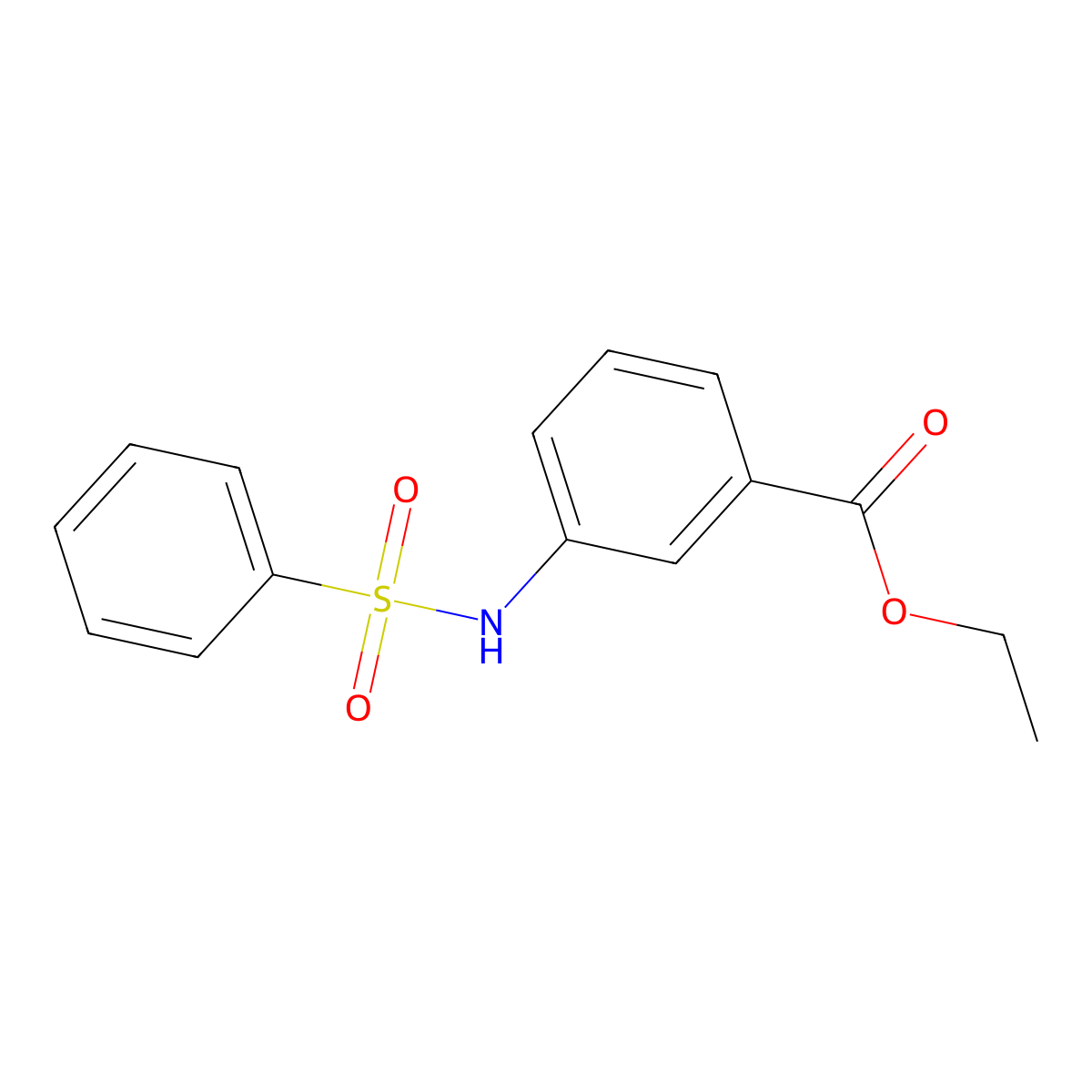 Ethyl 3-[(phenylsulfonyl)amino]benzoate molecular structure, CAS 151721-33-4