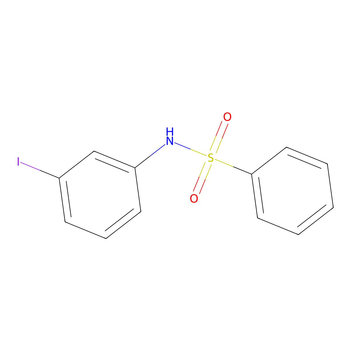 N-(3-iodophenyl)benzenesulfonamide molecular structure, CAS 151721-40-3