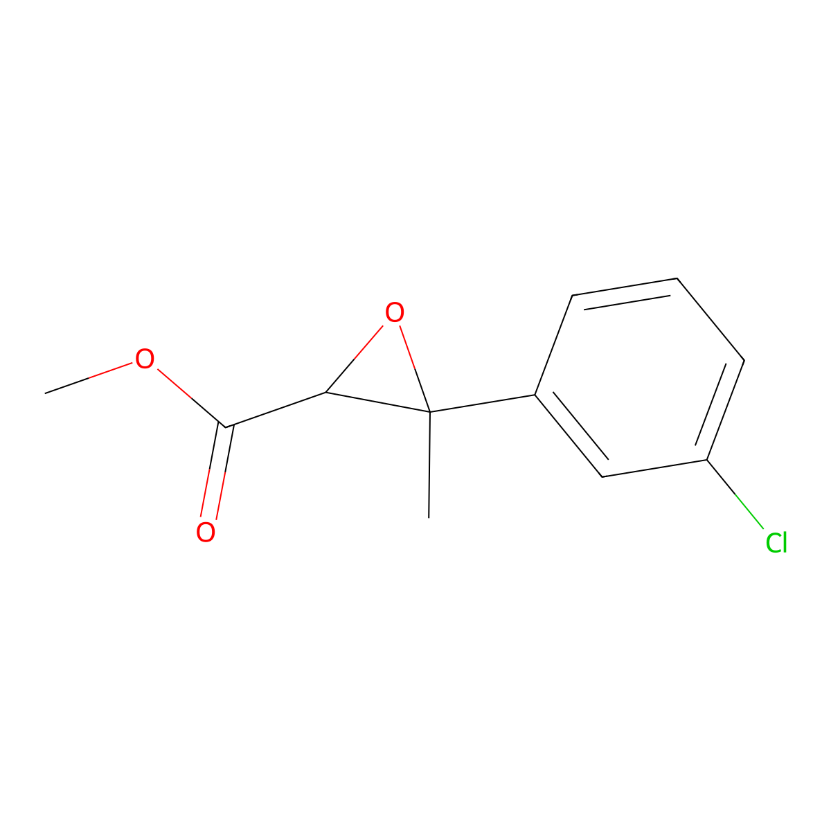 Methyl 3-(3-chlorophenyl)-3-methyloxirane-2-carboxylate molecular structure, CAS 1517210-29-5