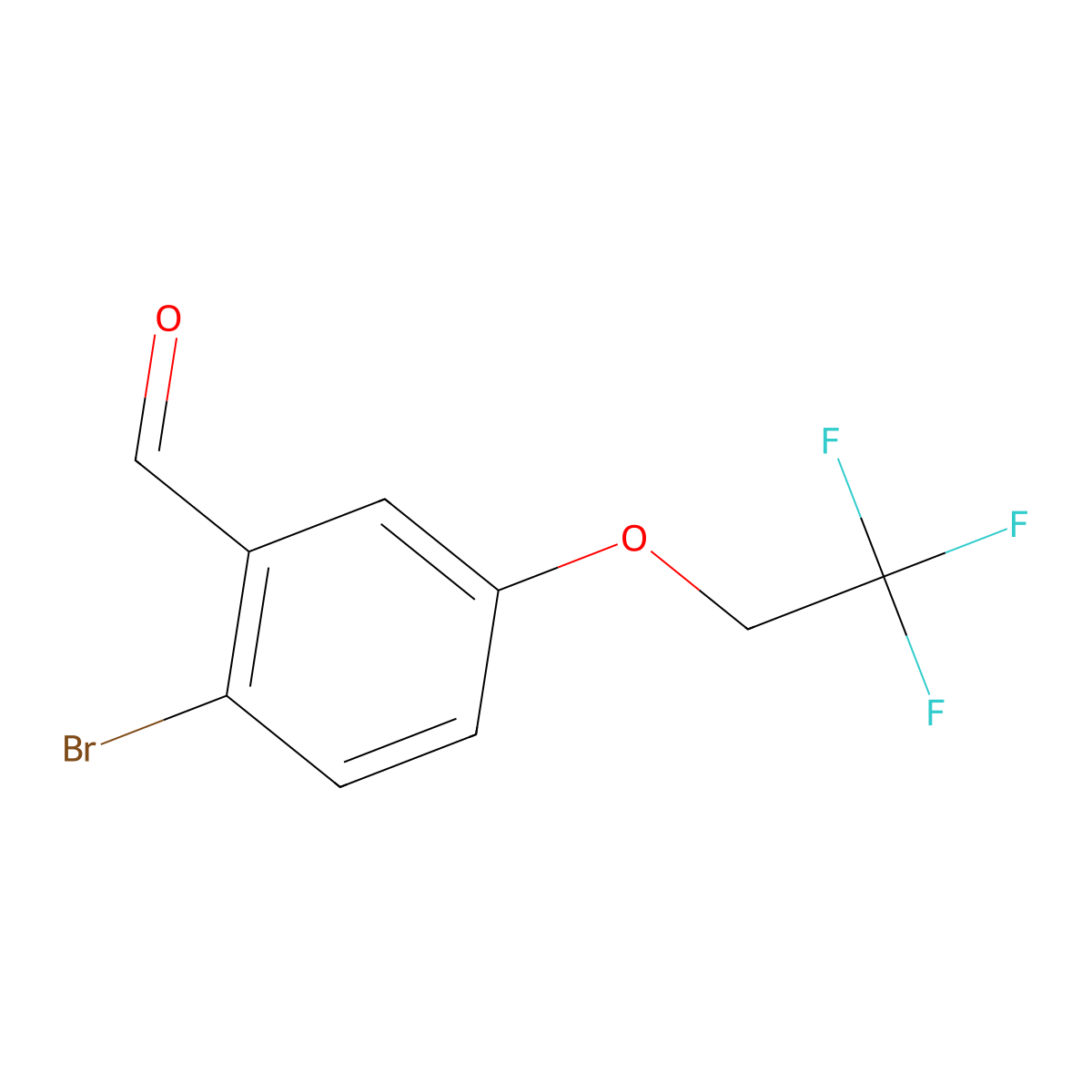 2-Bromo-5-(2,2,2-trifluoroethoxy)benzaldehyde molecular structure, CAS 1517210-42-2