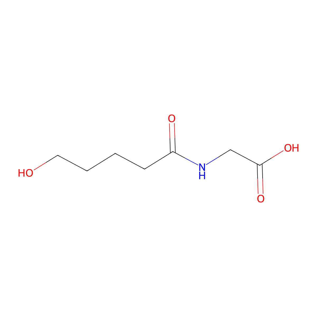 2-(5-Hydroxypentanamido)acetic acid molecular structure, CAS 1517220-99-3