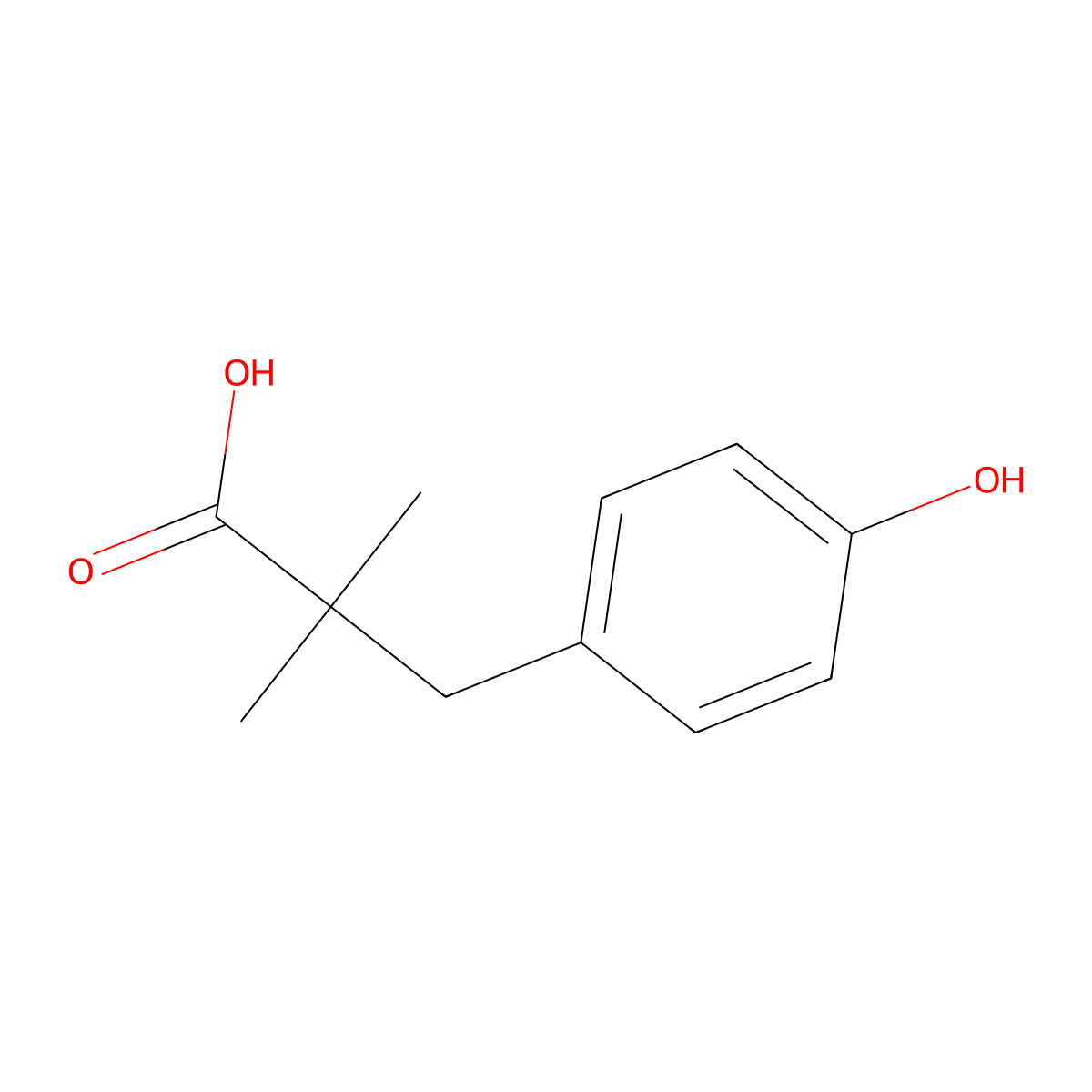 3-(4-Hydroxyphenyl)-2,2-dimethylpropanoic acid molecular structure, CAS 1517224-31-5