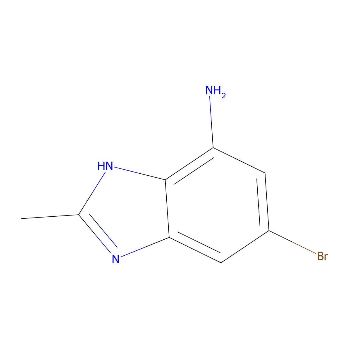 5-Bromo-2-methyl-1H-1,3-benzodiazol-7-amine molecular structure, CAS 1517244-45-9