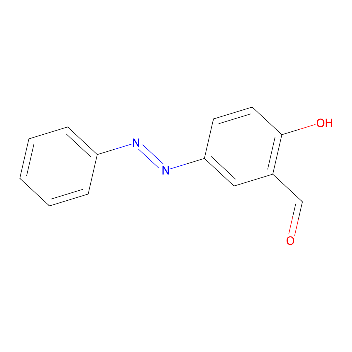2-Hydroxy-5-phenylazobenzaldehyde molecular structure, CAS 151726-58-8