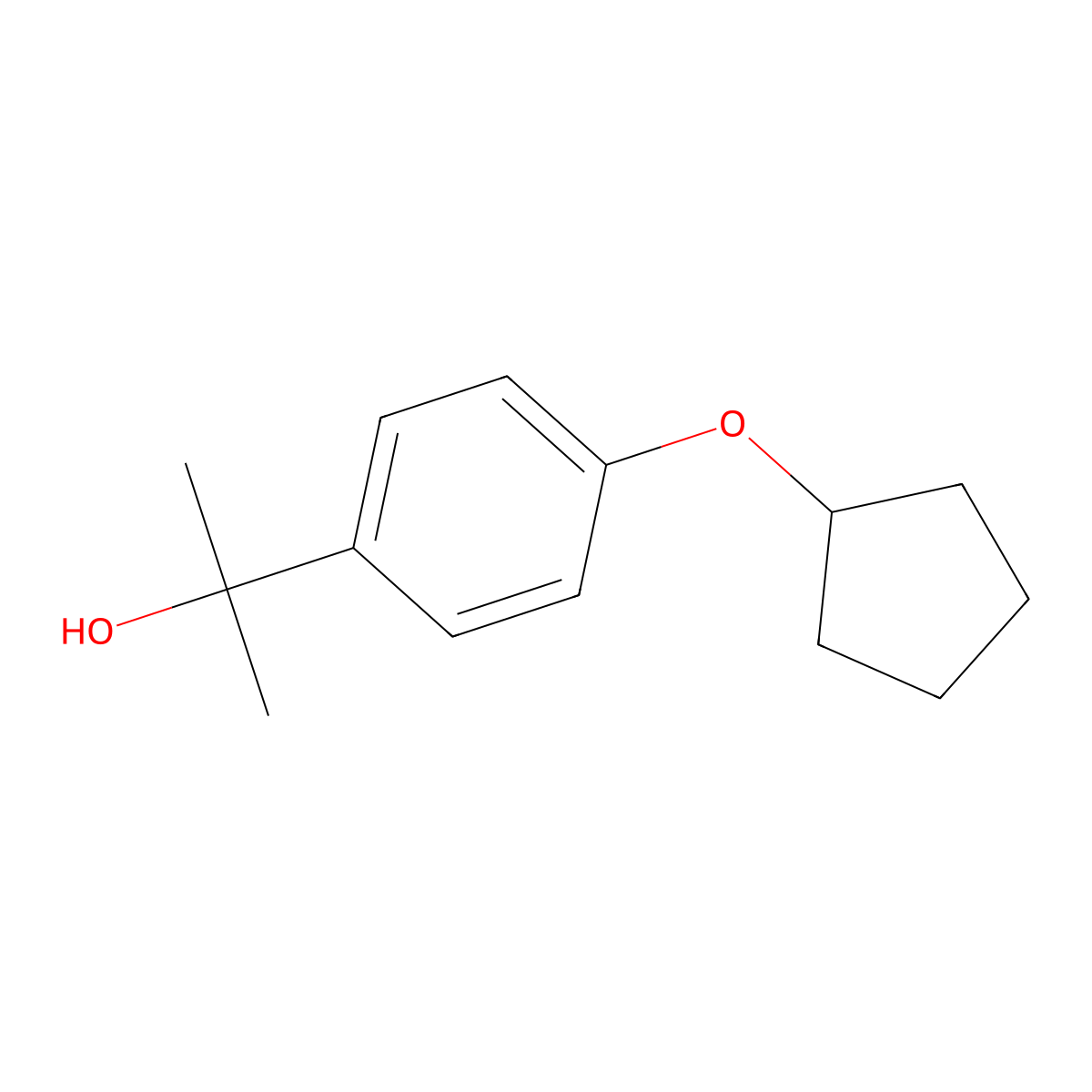 2-(4-(Cyclopentyloxy)phenyl)propan-2-ol molecular structure, CAS 1517272-90-0
