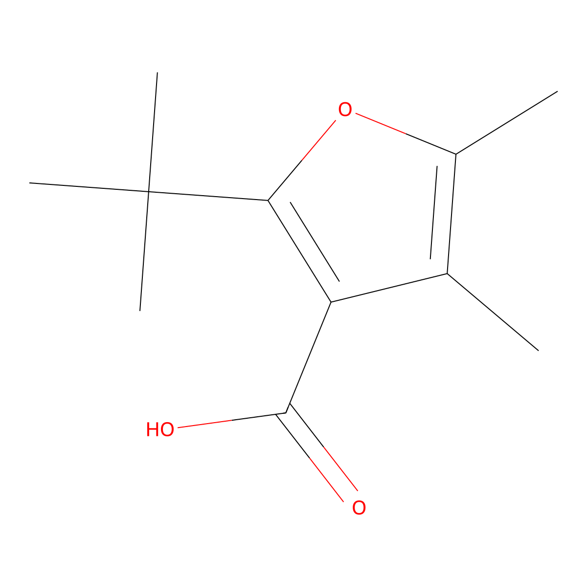 2-tert-Butyl-4,5-dimethylfuran-3-carboxylic acid molecular structure, CAS 1517273-75-4