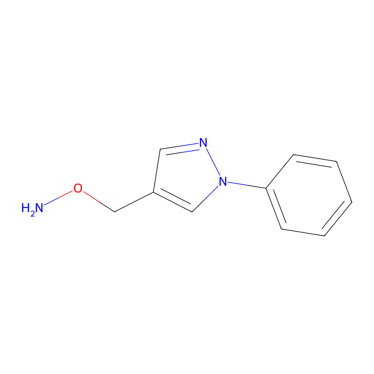 O-((1-Phenyl-1H-pyrazol-4-yl)methyl)hydroxylamine molecular structure, CAS 1517279-56-9