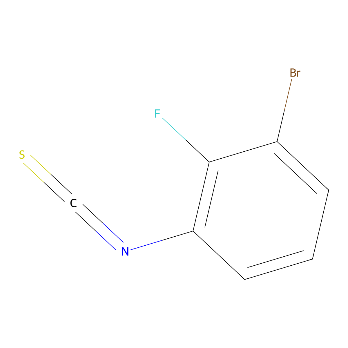 3-Bromo-2-fluorophenylisothiocyanate molecular structure, CAS 1517289-83-6