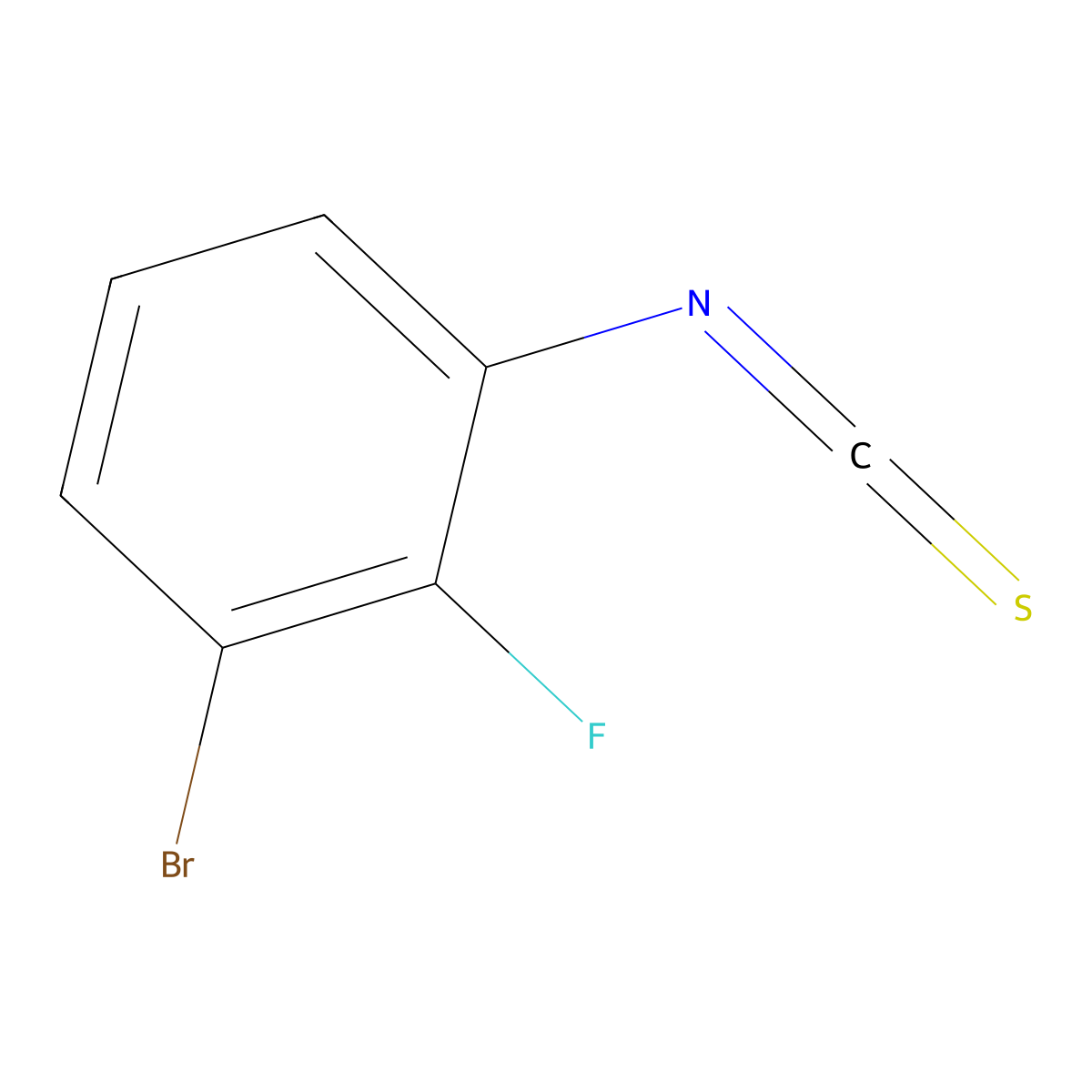 3-Bromo-2-fluorophenylisothiocyanate molecular structure, CAS 1517289-83-6