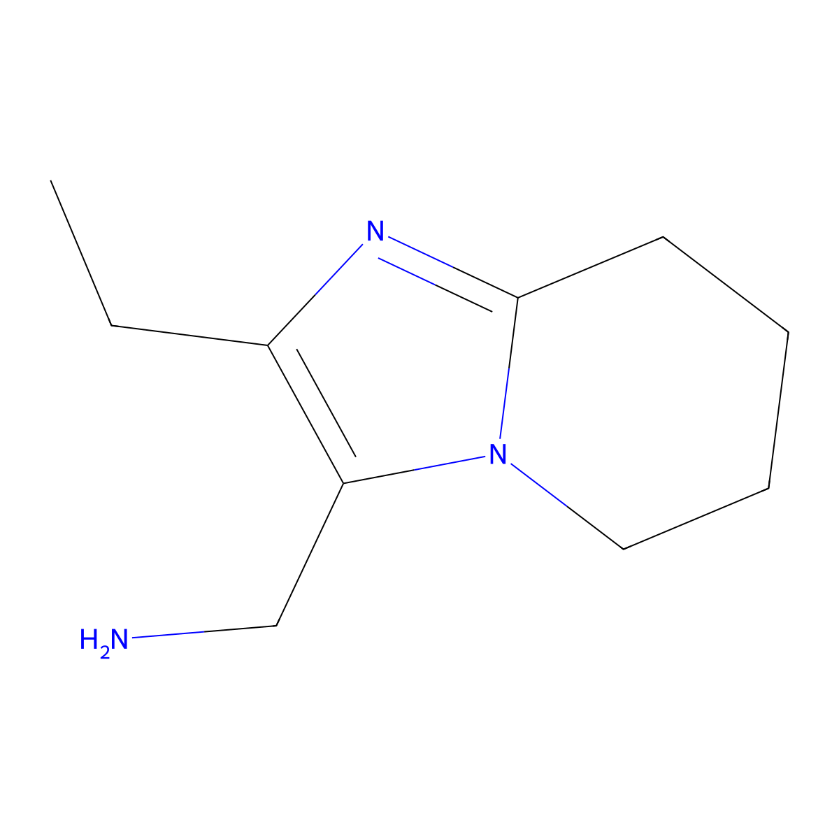 (2-Ethyl-5H,6H,7H,8H-imidazo[1,2-A]pyridin-3-YL)methanamine molecular structure, CAS 1517305-35-9