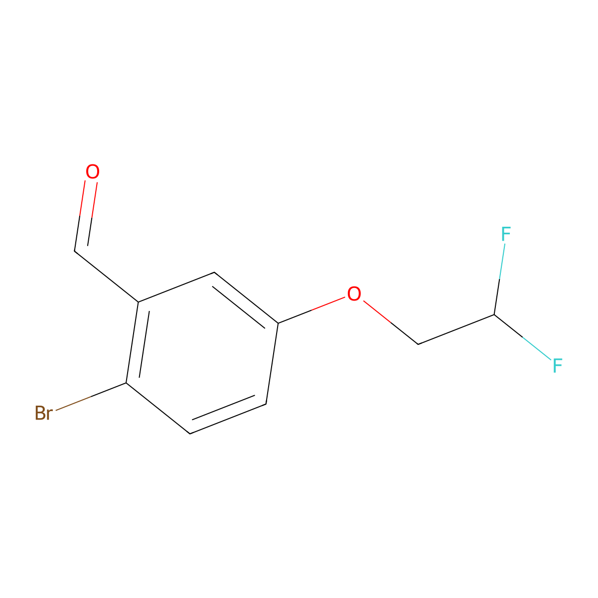 2-Bromo-5-(2,2-difluoroethoxy)benzaldehyde molecular structure, CAS 1517309-90-8