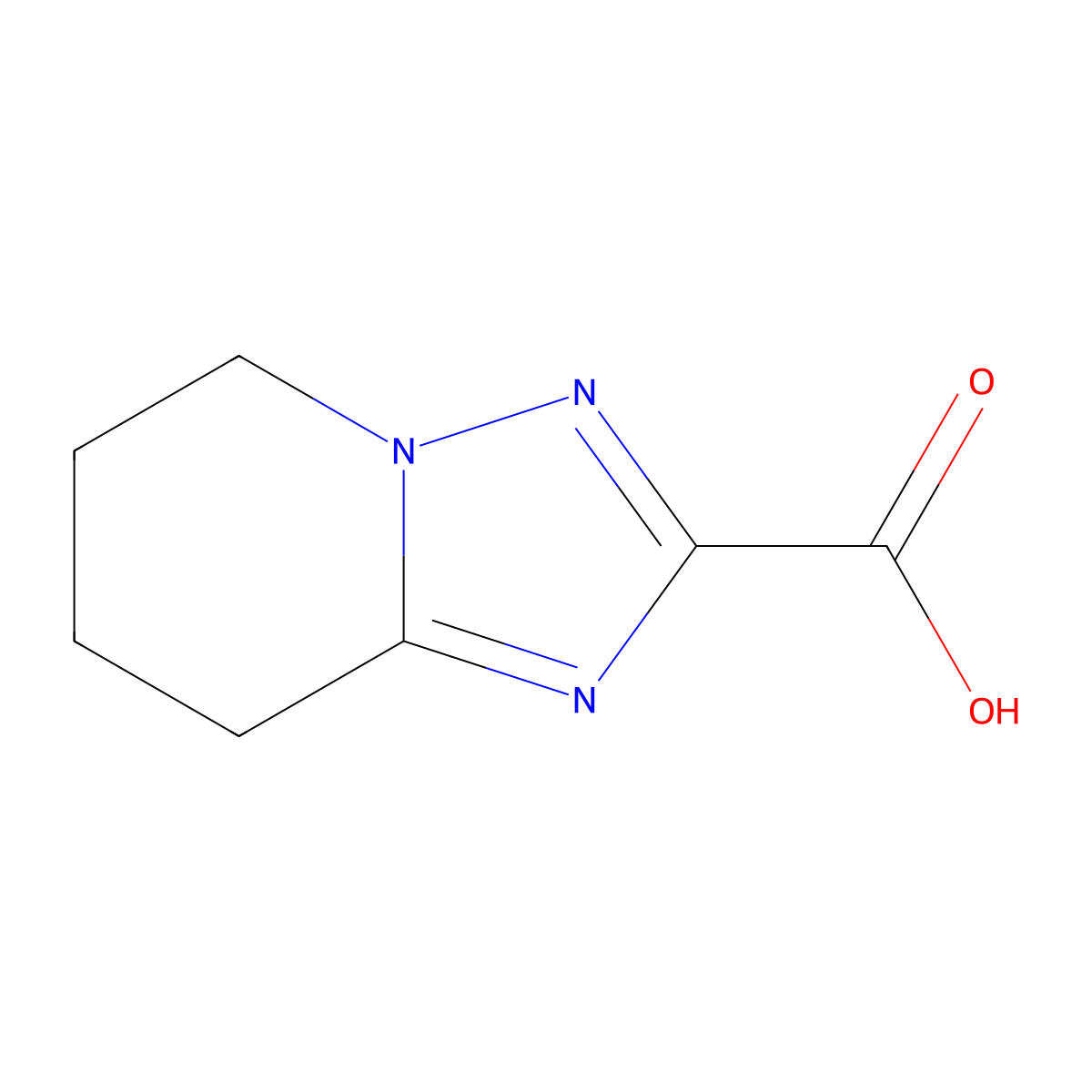 5,6,7,8-Tetrahydro-[1,2,4]triazolo[1,5-a]pyridine-2-carboxylic acid molecular structure, CAS 1517316-59-4