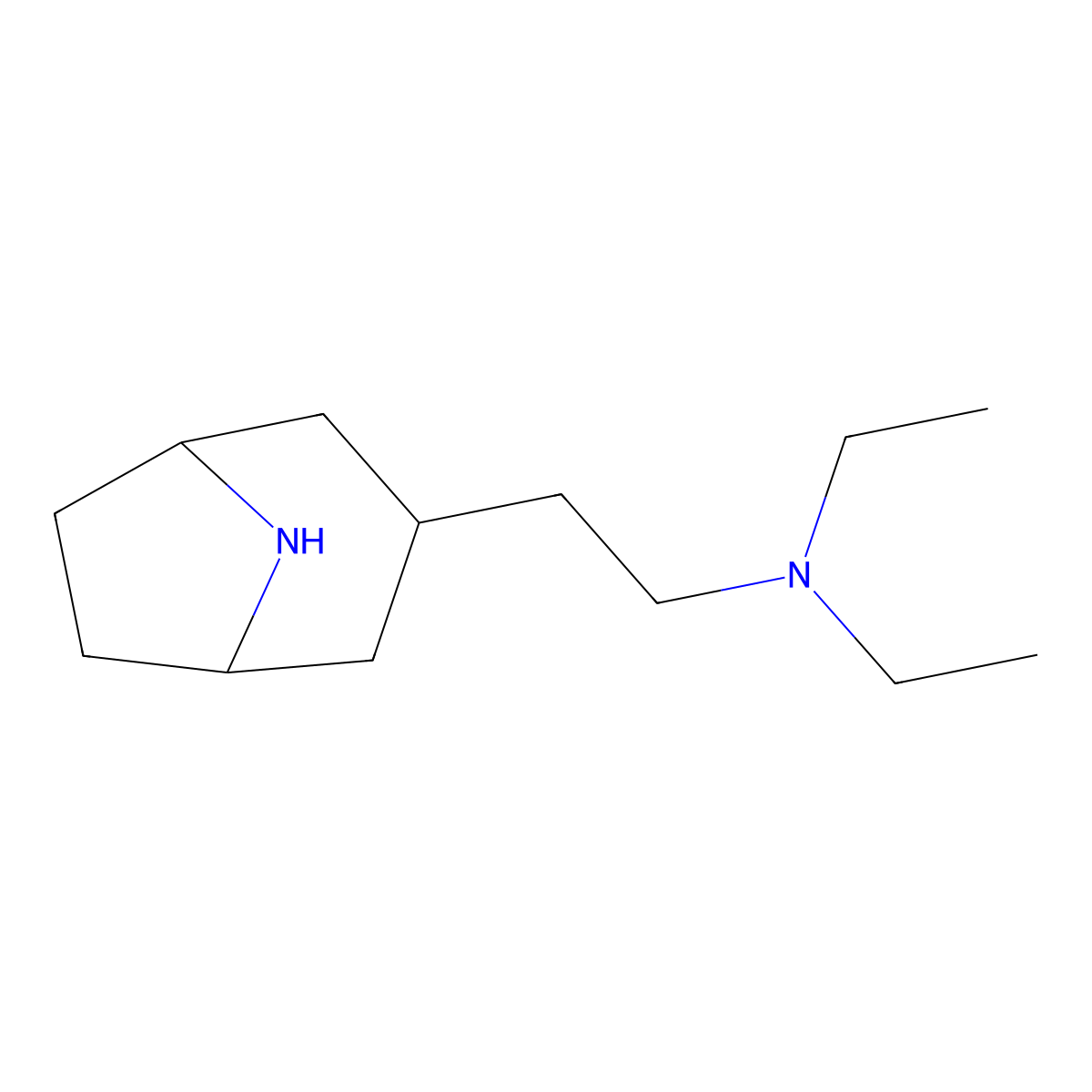 (2-{8-Azabicyclo[3.2.1]octan-3-yl}ethyl)diethylamine molecular structure, CAS 1517319-34-4